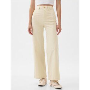 Gap High Rise Stride Ankle Pant Womens 8 Tan Khaki Straight Leg Neutral Minimal